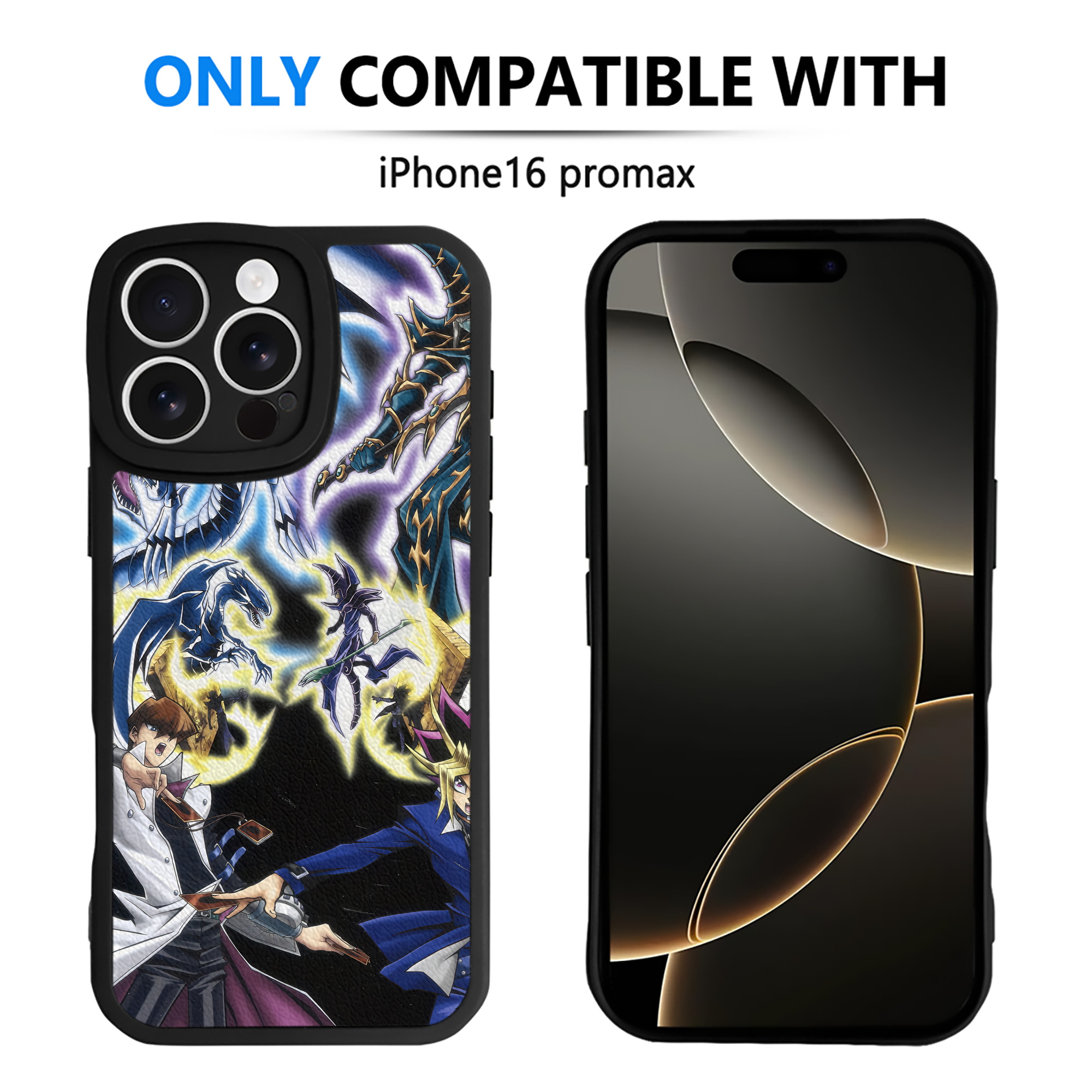 （画像用） 遊☆戯☆王 Yu-Gi-Oh! 【iPhone 16シリーズ対応】シリコンスマホケース（レザー調） 材質：シリコン